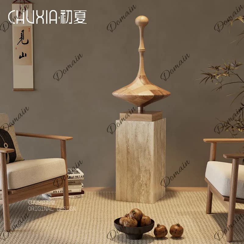 Wabi-sabi style art sculptures, floor ornaments, living room entrance, villa model homes, vintage homestays, soft decorations