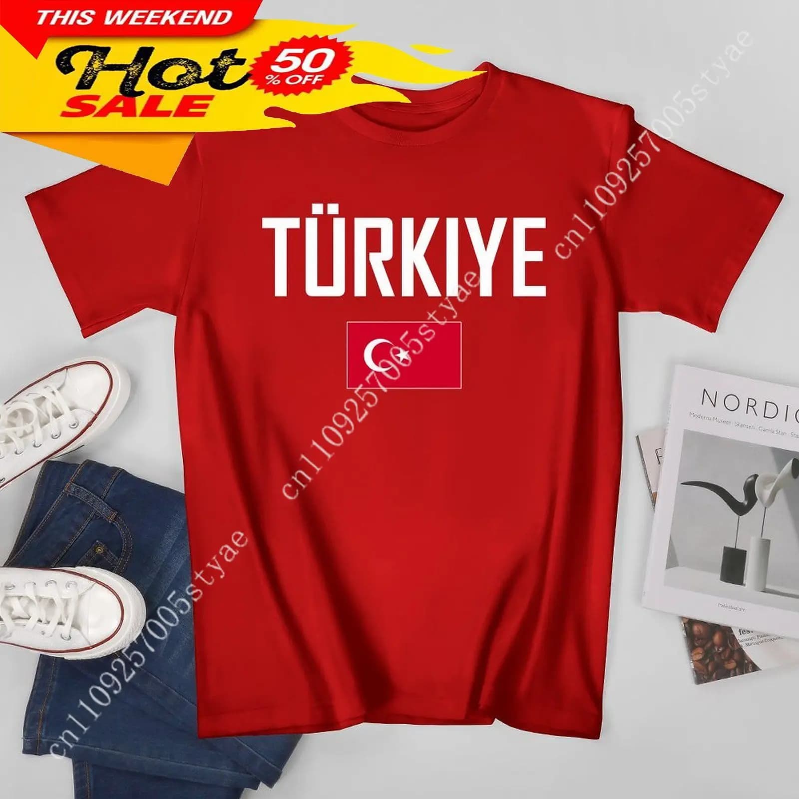 TüRKIYE Turkey Flag Tshirt Men Tees 3D Sports Jersey Fashion Soccer Clothes Football Fans Gift Patriotic T-shirt Casual T Shirt