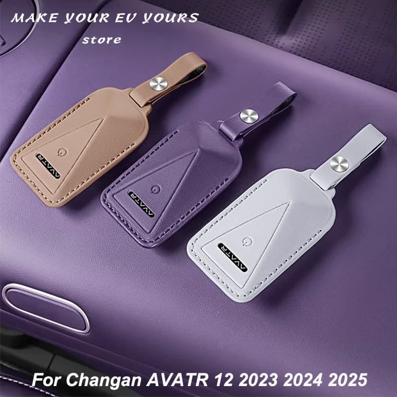 For Changan AVATR 07 11 12 2023-2025 Car NAPPA Leather Key Buckle Case Stereoscopic Keychain The Car Accessories