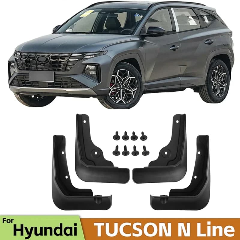 MudFlaps For Hyundai TUCSON Hybrid N Line 2025 2024 Mudguards Mud Flaps Splash Guards Wheels Fender Car Accessories 4Pcs