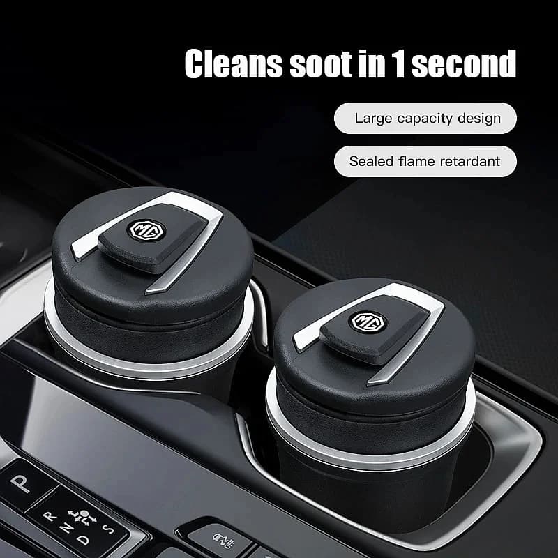 Flame Retardant Car Ashtray LED Night Light Portable Detachable For MG GT ZS HS MG5 MG4, Car Cigarette Ash Holder Auto Accessori