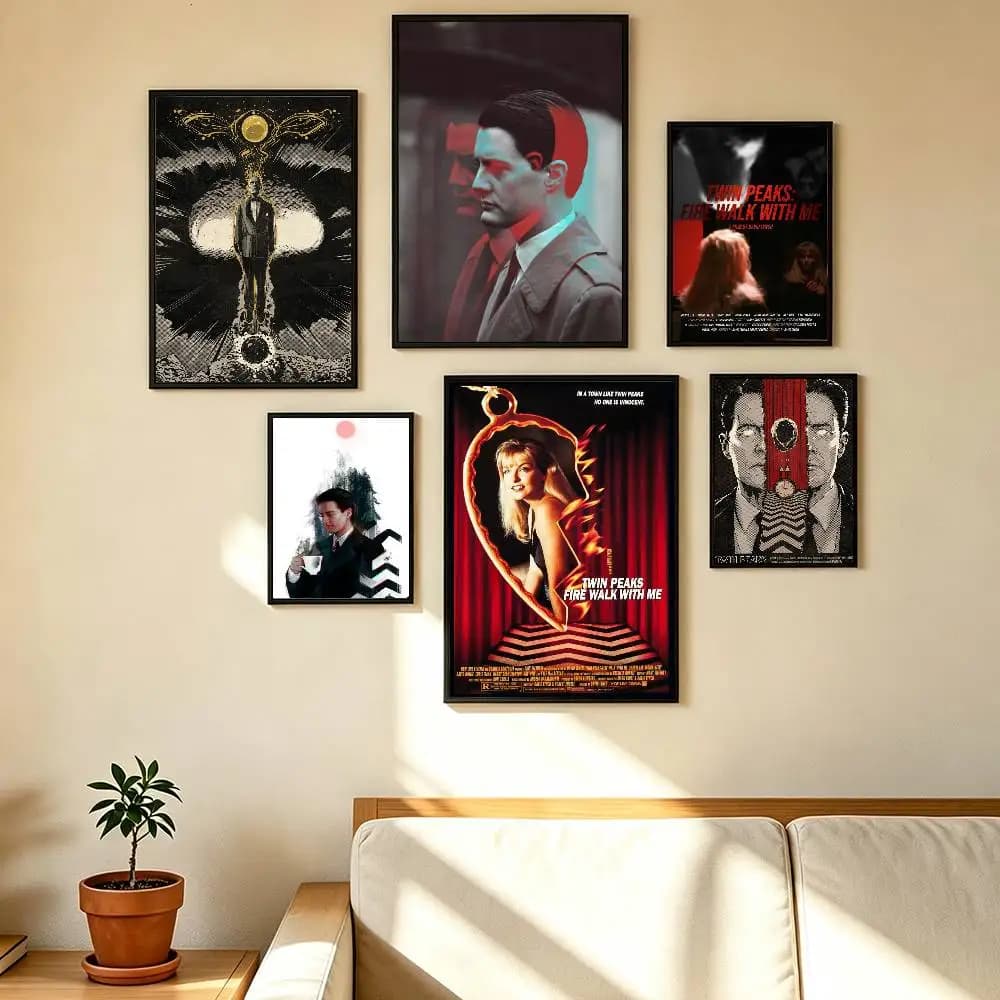 Twin Peaks F-Fire Walk Me Poster Waterproof Wall Art Sticker For Bar Living Room Vintage Decor High Quality Print Gift