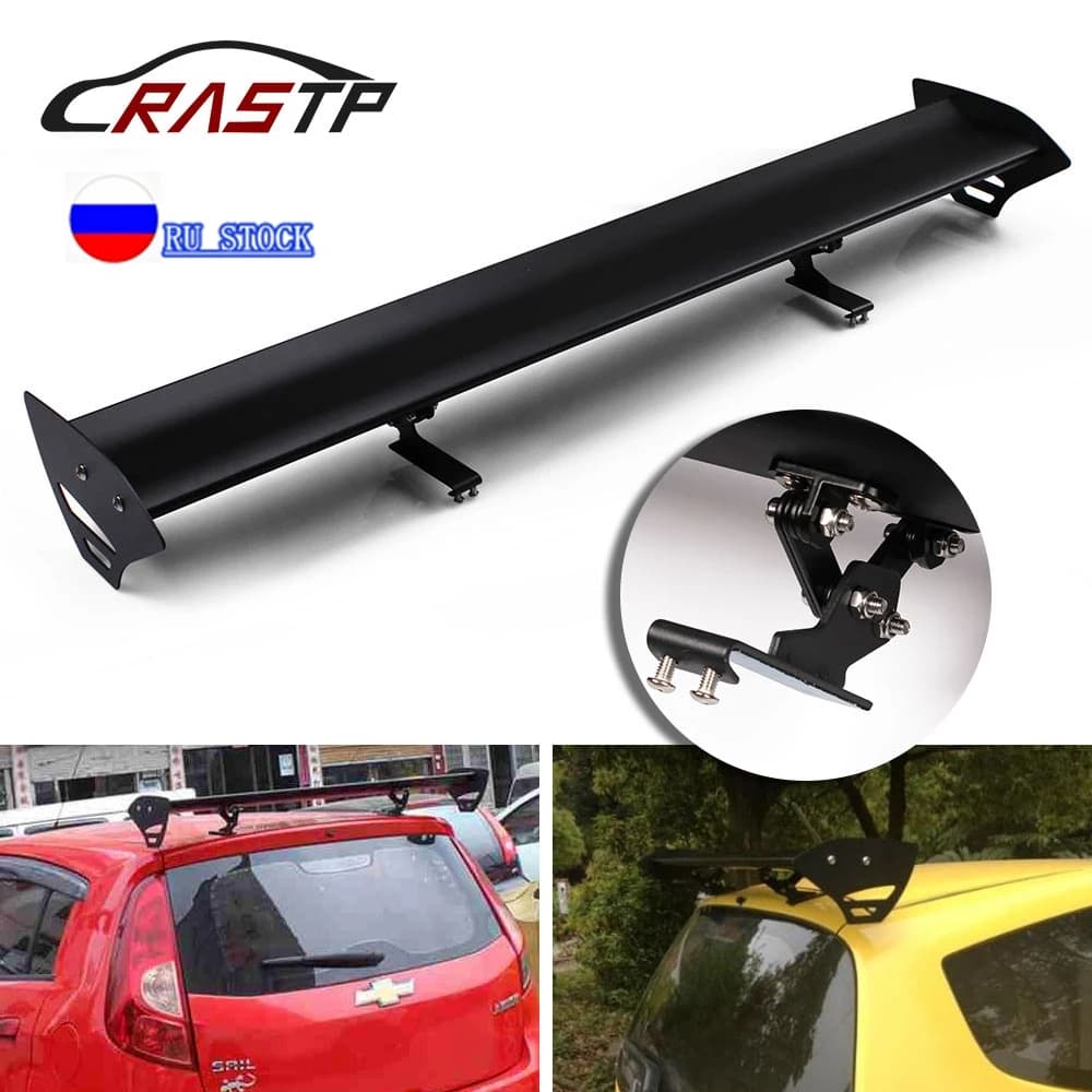 RASTP-Adjustable Aluminum No Perforation Auto Car Hatchback Spoiler GT-Style Rear Trunk Wing Tail Racing Spoiler RS-LTB137