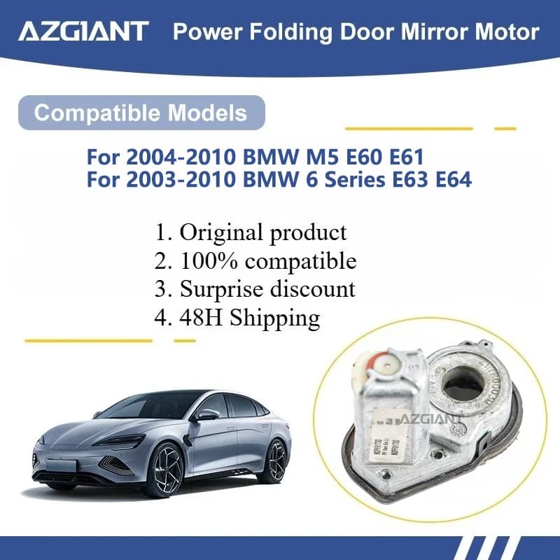 AZGIANT For BMW M5 E60 E61/6 Series E63 E64 SIDE WING MIRROR FOLDING MOTOR module Motor assembly 12V DC Motor Direct Fit carro