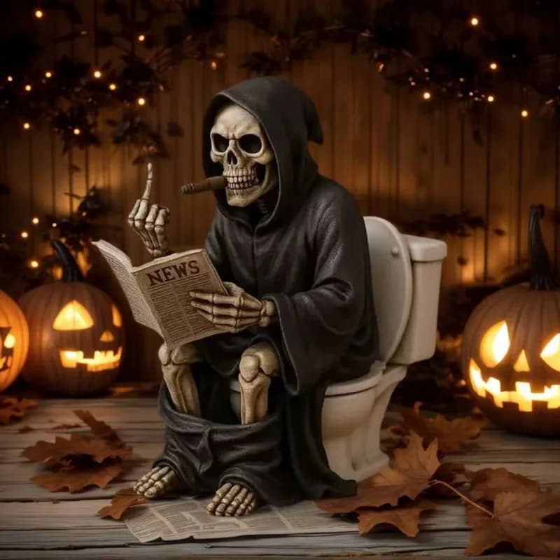 Creativity Refers To Toilet God Statue Resin Craft Accessories, Halloween Home Decoration Gifts, Garden Ornaments