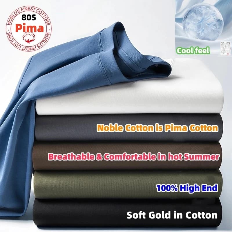 Man's 100% Pima Cotton T-Shirts Couple Liquid Ammonia Short Sleeve Tops High End Quality Unisex Tee Shirts Clothing in 14 Colors
