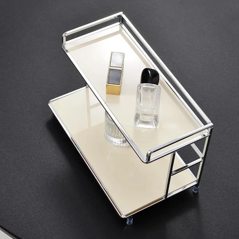 Metal Desktop Layered Storage Rack, Double-Layer Desk Storage Rack, Water Cup and Coffee Cup Storage Rack