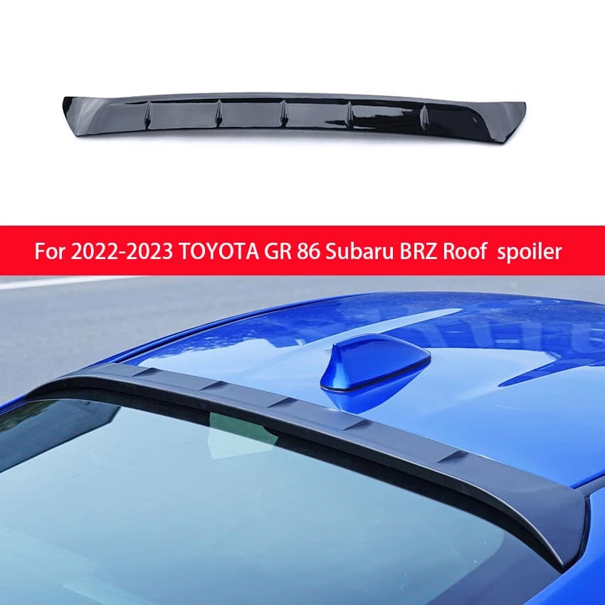 For 2022-2023 TOYOTA GR86 And Subaru BRZ Car Roof Spoiler Bright Black Carbon Fiber Pattern Car Adjustment Kit