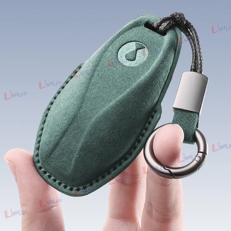 For DENZA N9 n9 Z9GT 2025 Car Leather Keycase Bag Car Keychain Cover Remote Control Protective Key Chain Shell Case Accessories