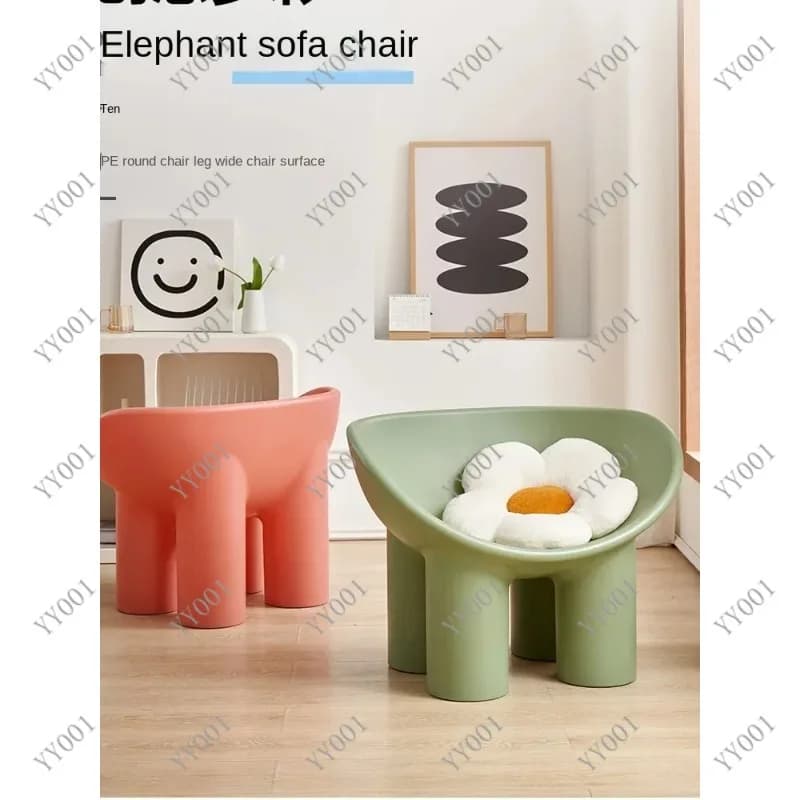 Nordic Elephant Leg Leisure Chair Modern Single Sofa for Living Room & Outdoor Home Furniture
