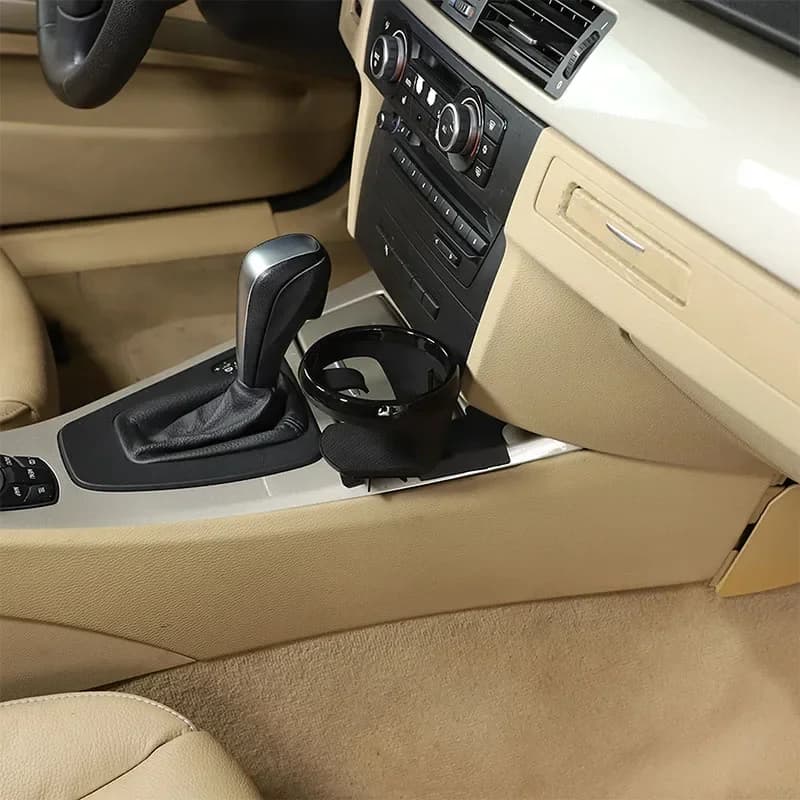 For BMW 3 Series E90 2005-2012 Car Center Console Side Water Cup Holder Carbon Steel Interior Accessories