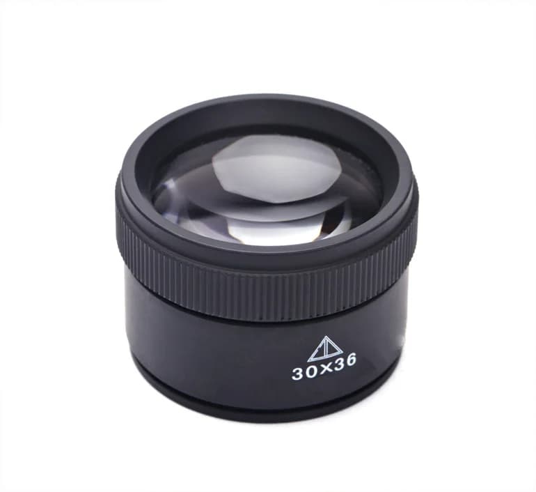 CS30x36 36mm 30X Handheld Magnifier 30X Loupe for Jewelry Watch Stamp Coin Inspection Reading Portable Magnifying Glass