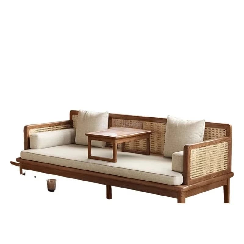 yjq  Solid Wood Bed with Rollers Combination Small Apartment New Chinese Style Pull-out Retractable Sleeping Collapse