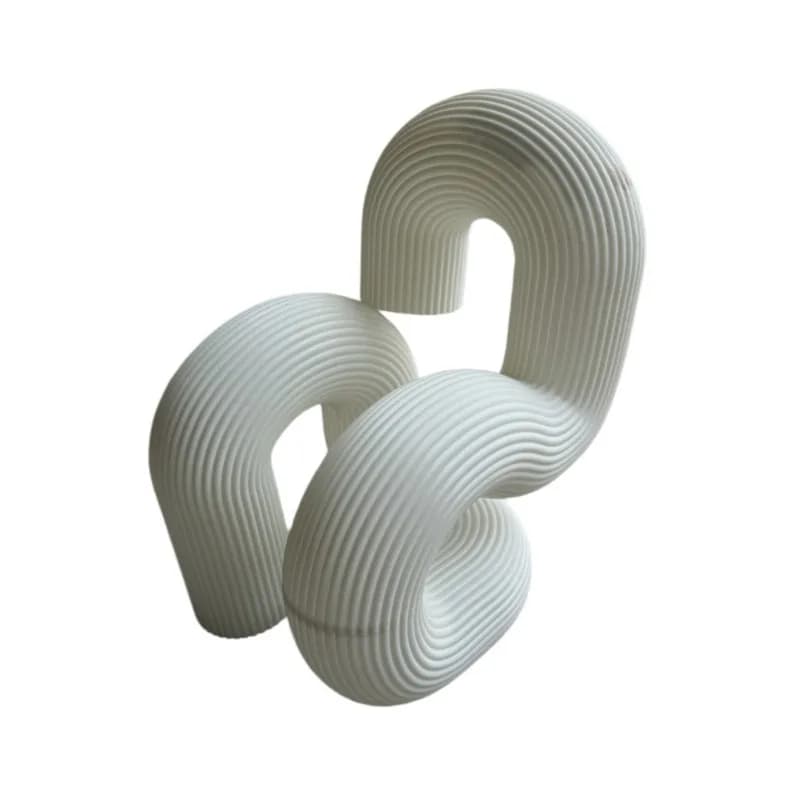 Minimalist art stool soft decoration wrapping style seat space spiral texture modeling leisure stool
