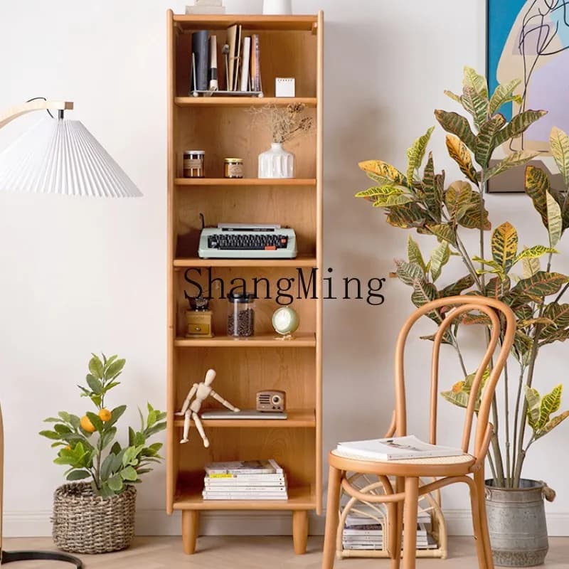 ZYY premium exquisite bookcase with glass door log home storage combination bookshelf floor shelf