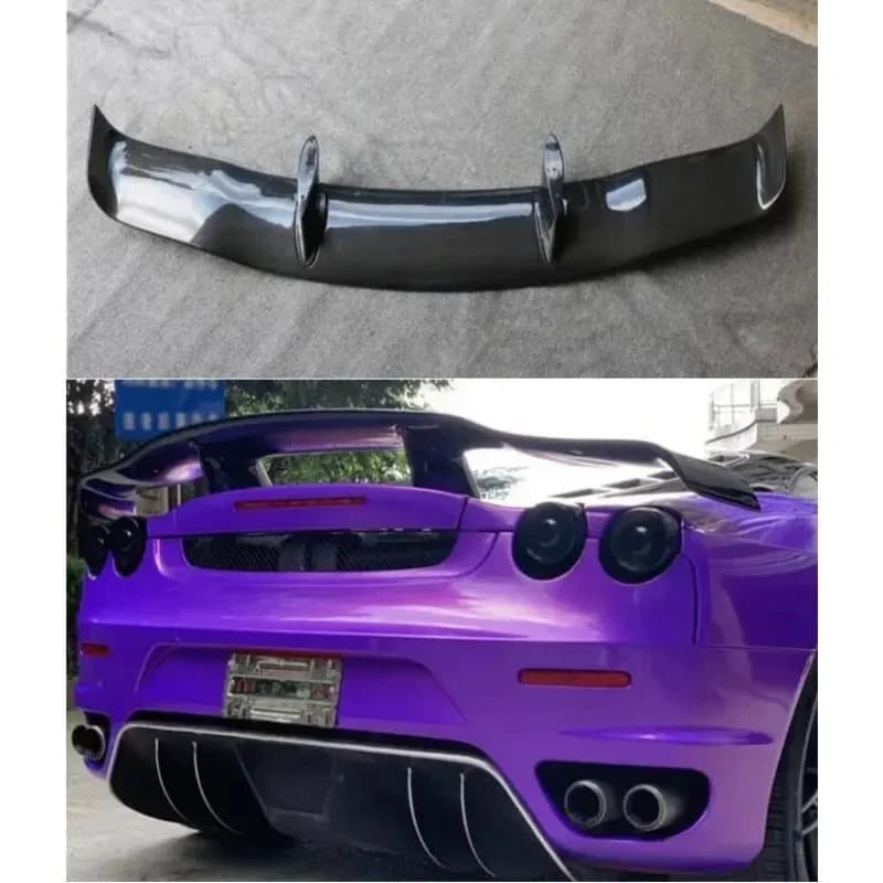 GT Style Real Carbon Fiber Car Rear Wing Trunk Lip Spoiler For Ferrari F430 2005 2006 2007 2008 2009