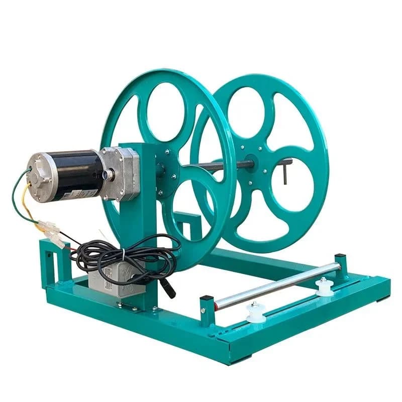 48V60v electric pipe reeling machine agricultural hose drip irrigation with pipe collector removable