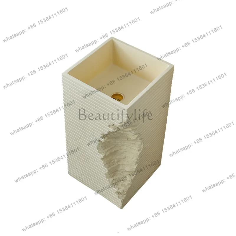 Hotel B & B Artificial stone column basin Household home Jifeng Creative Art Integrated column wash basin