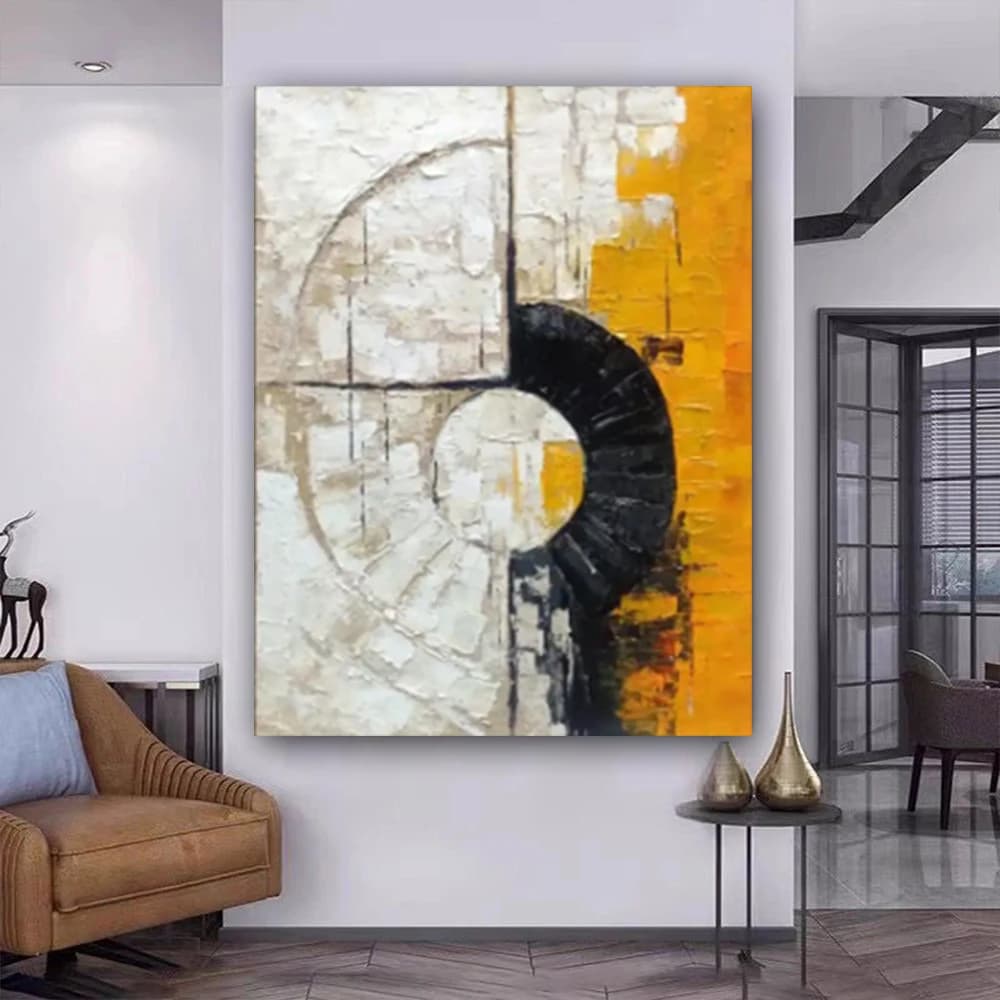 Modern Palette Knife Simple and Graceful Handmade Abstract Oil Painting Decor Home Canvas Wall Art for Restaurant Wall Decor Art