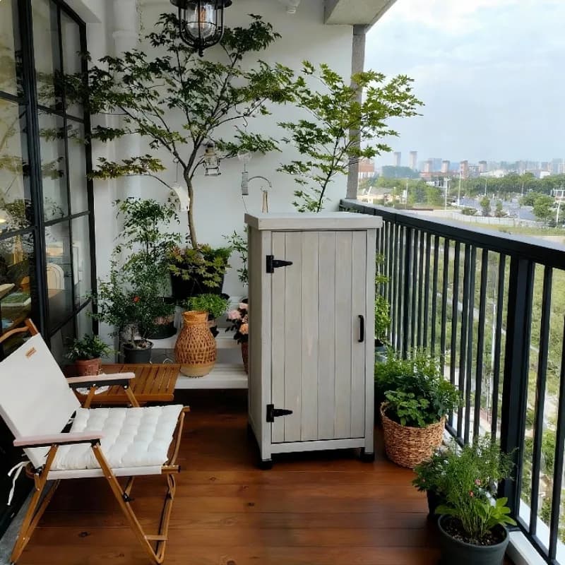 Household sunscreen outdoor storage cabinet integrated cabinet against the wall shoe cabinet
