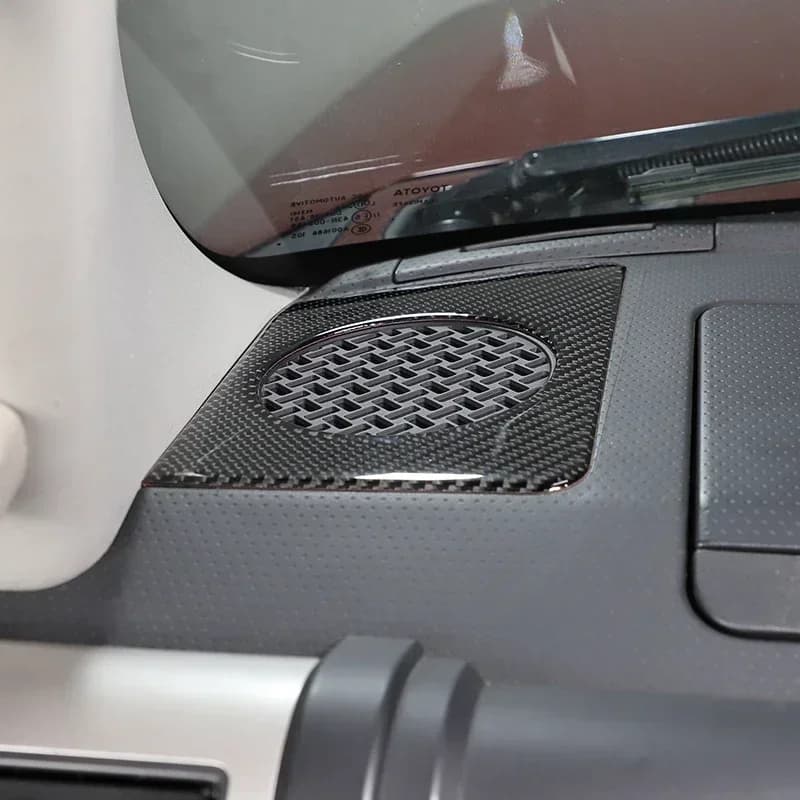 Soft Carbon Fiber Car Dashboard Horn Frame Cover Trim Sticker Interior Car Accessories For Toyota FJ Cruiser 2007-2021