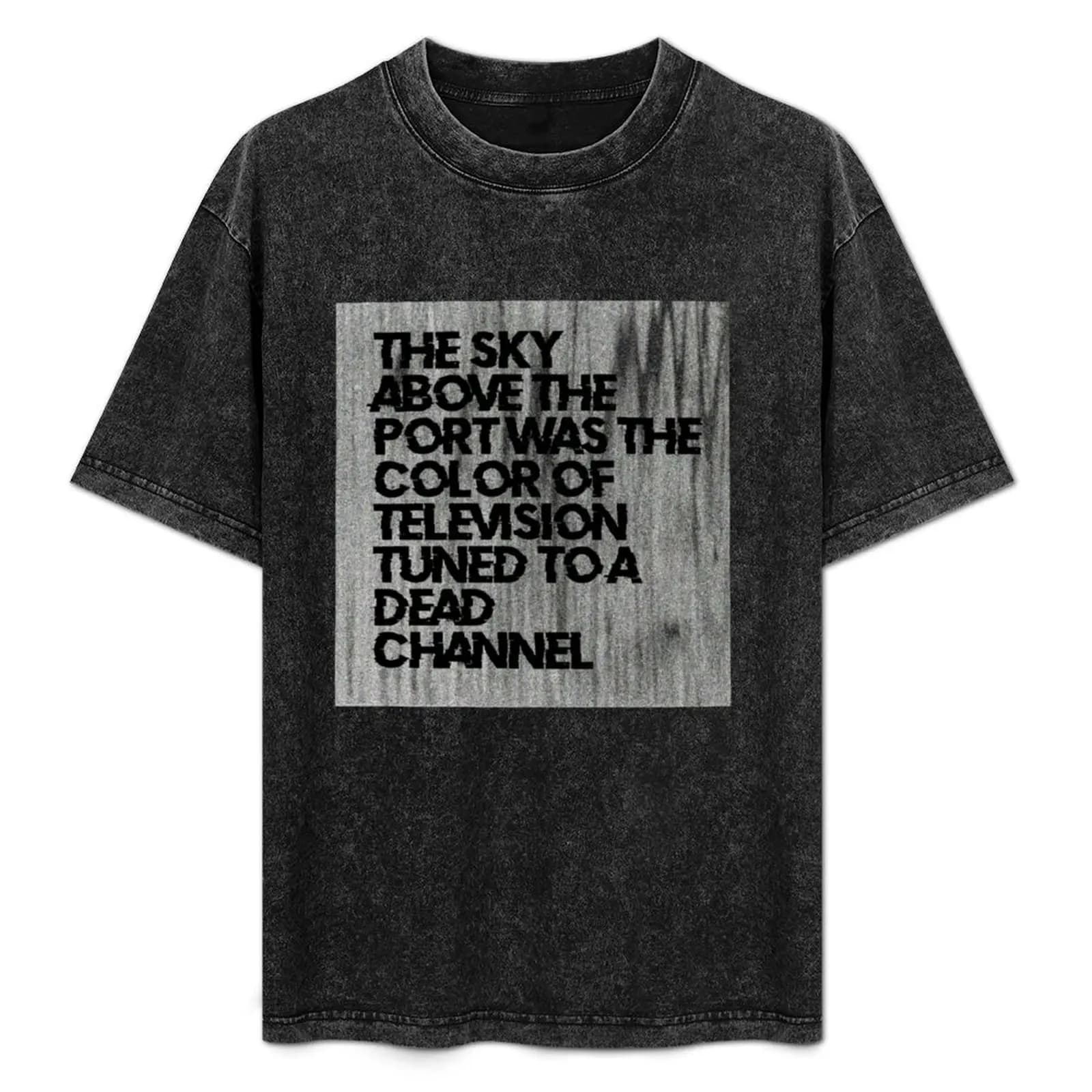 Famous First Liners Neuromancer T-Shirt graphics Man t-shirt vintage graphic tee black t shirts for men