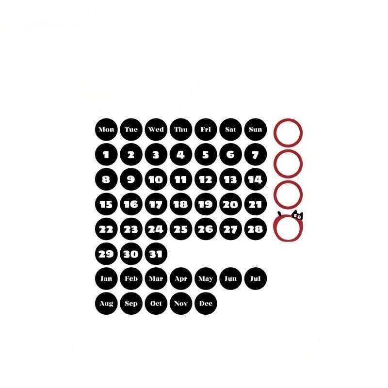 Acrylic ten thousand year calendar new magnetic refrigerator sticker high sense door calendar door sticker