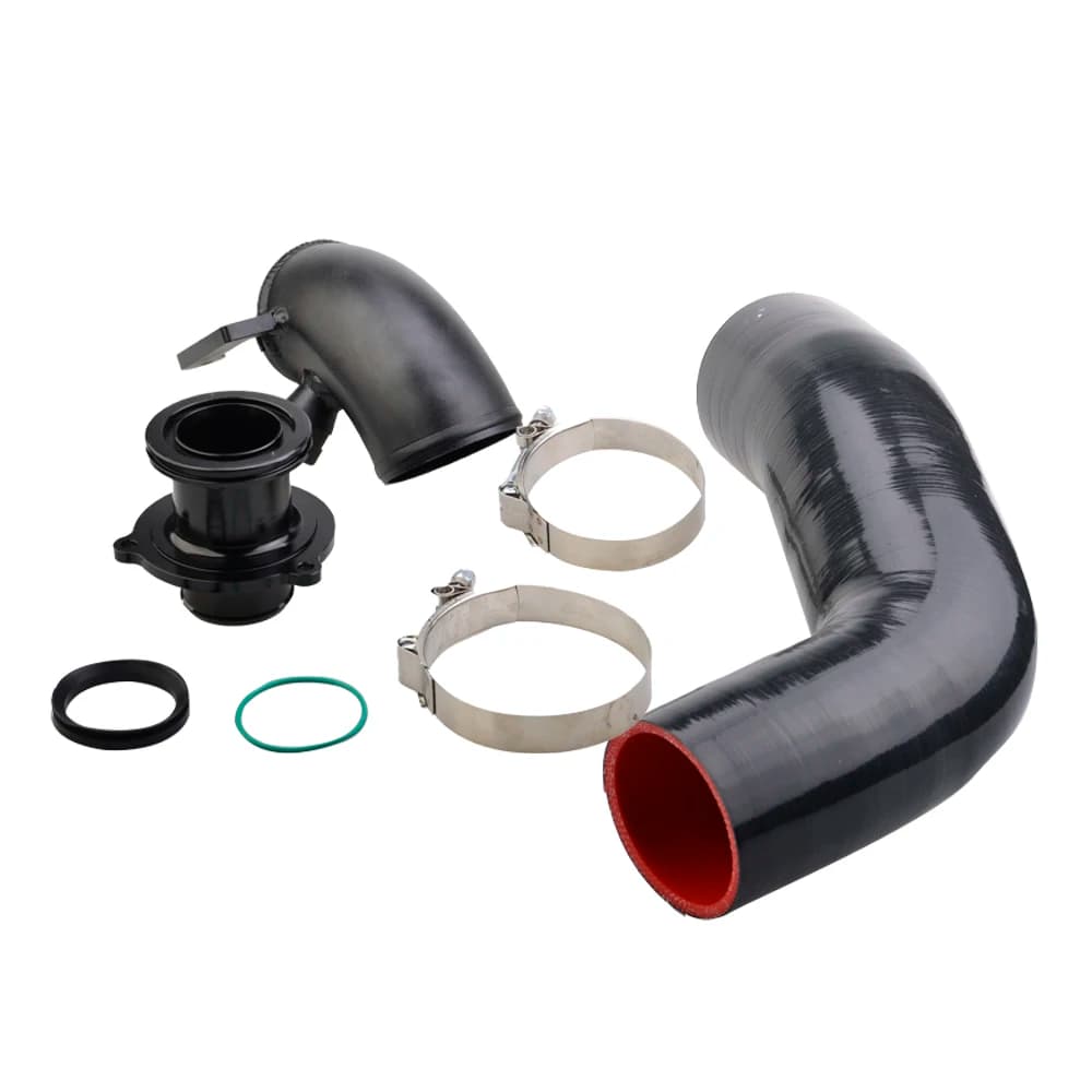 Free Ship Turbo Inlet Elbow Muffler Delete With Silicone Intake Hose For VW Golf MK7 R Audi 2015+ V8 MK3 A3 S3 TT EA888 3gen