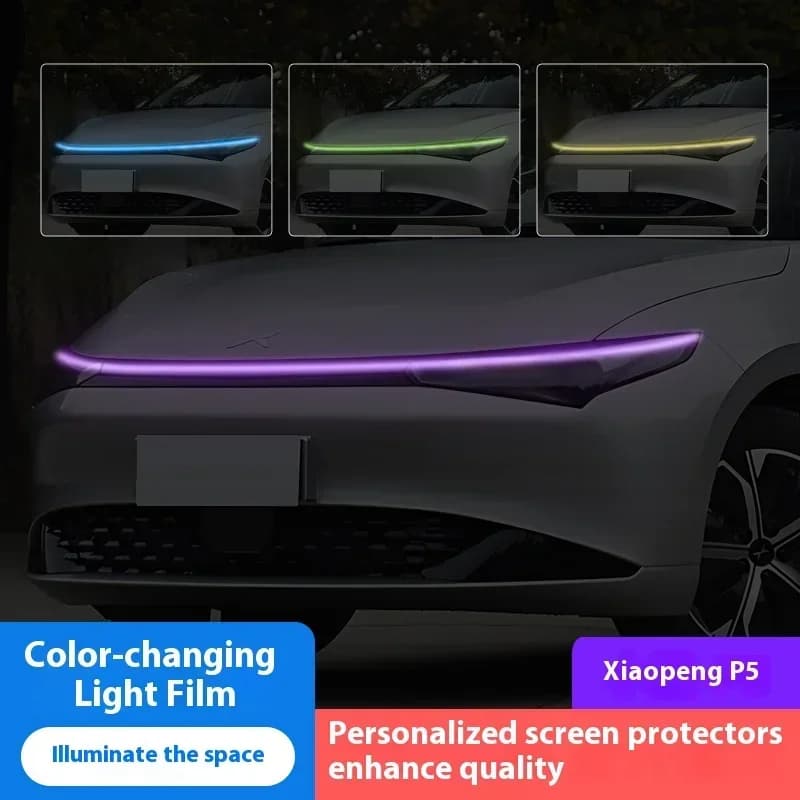 For XPeng P5 Headlight Tint Vinyl Wrap Kit - DRL Daytime Running Light Color Change Film, Decorative Modification Sticker