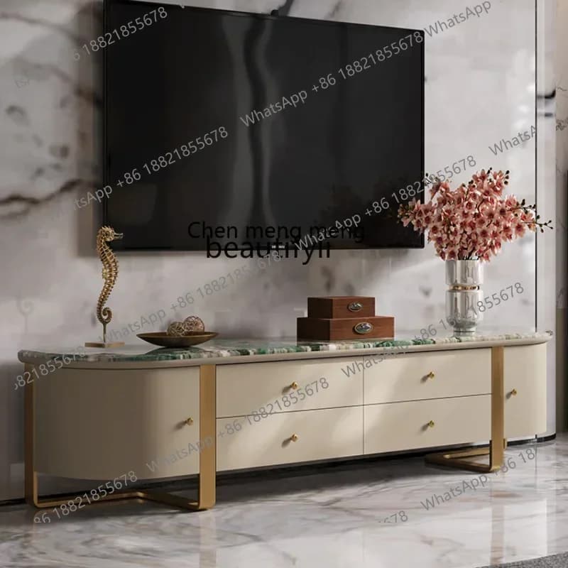 X A Light Luxury TV Cabinet Large Apartment Marble Living Room Designer Furniture Modern Italian Floor Cabinet Combination
