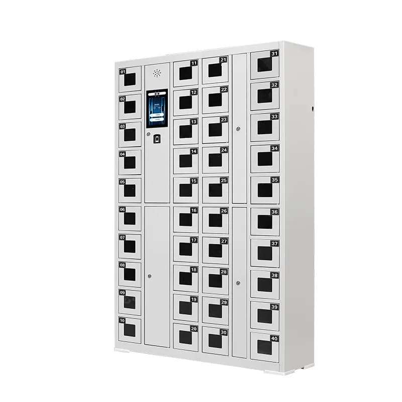Smartphone cabinet Meeting room storage Mobile phone locker facial recognition fingerprint multi-grid Smartphone charging