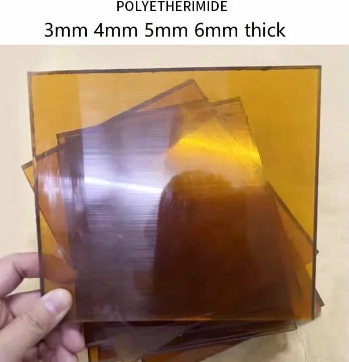 3mm 4mm 5mm 6mm Thick Amber Sheet Polyetherimide Panel ULTEM Plate