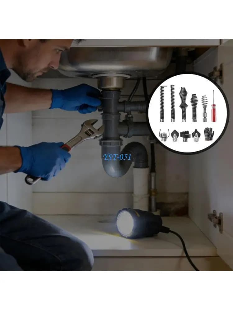 E15A 16mm Pipe Unblocking Drill Set Includes Safety Gloves Easy Installation
