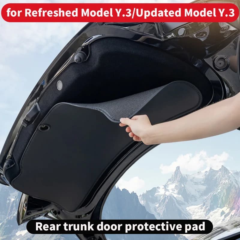 For Tesla Model 3 Trunk Tailgate Protective Pad Model Y Juniper/Model YL Rear Tailgate Kick Pad Dust Pad Car Accessories