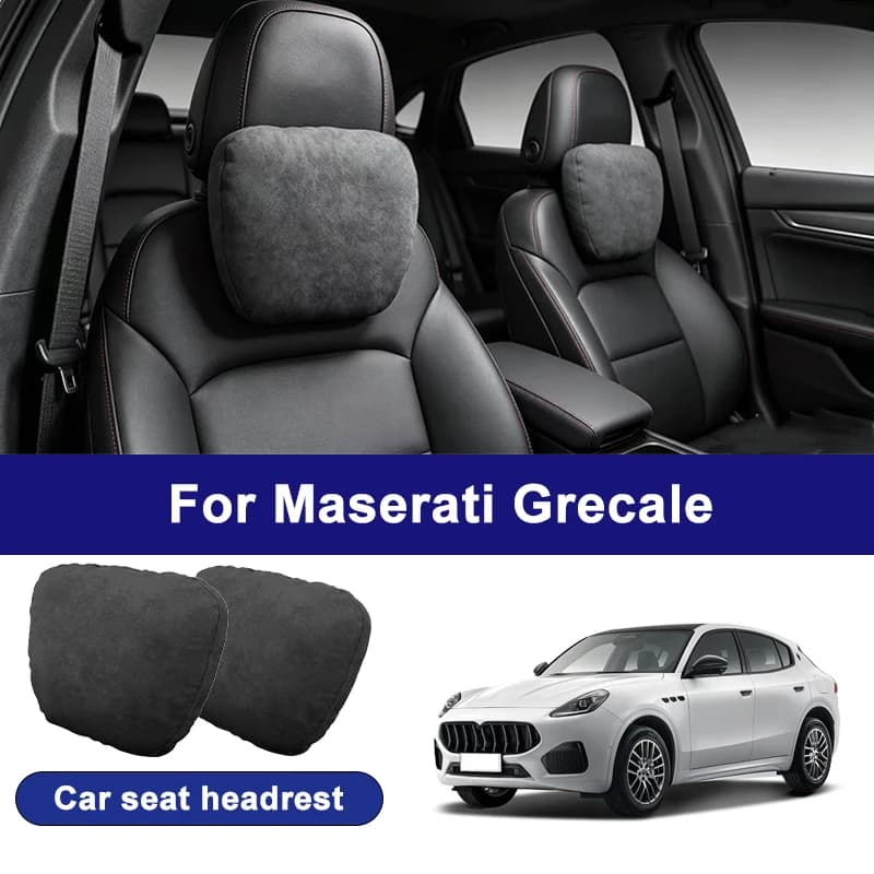 For Maserati Grecale car headrests, soft universal adjustable car seat pillows, car neck pillow cushions, car accessories