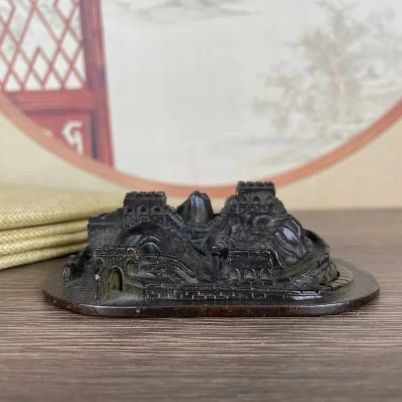 Antique Collection Old Bronze Great Wall Ornament Creative Craft Home Living Room TV Cabinet Table Tea Pet Decoration