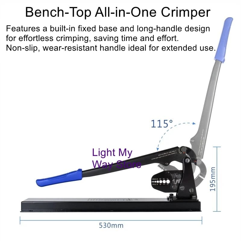 IWS-1608DTS Bench-Top Crimping Pliers Figure-8 Aluminum Sleeve Crimping Pliers Steel Wire Rope Circular Aluminum Sleeve 1-5mm