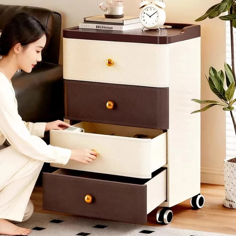 Drawers Storage Bedside Table Bedroom Nordic Mid Century Modern Unique Bedside Table Organizer Simple Muebles Home Furniture
