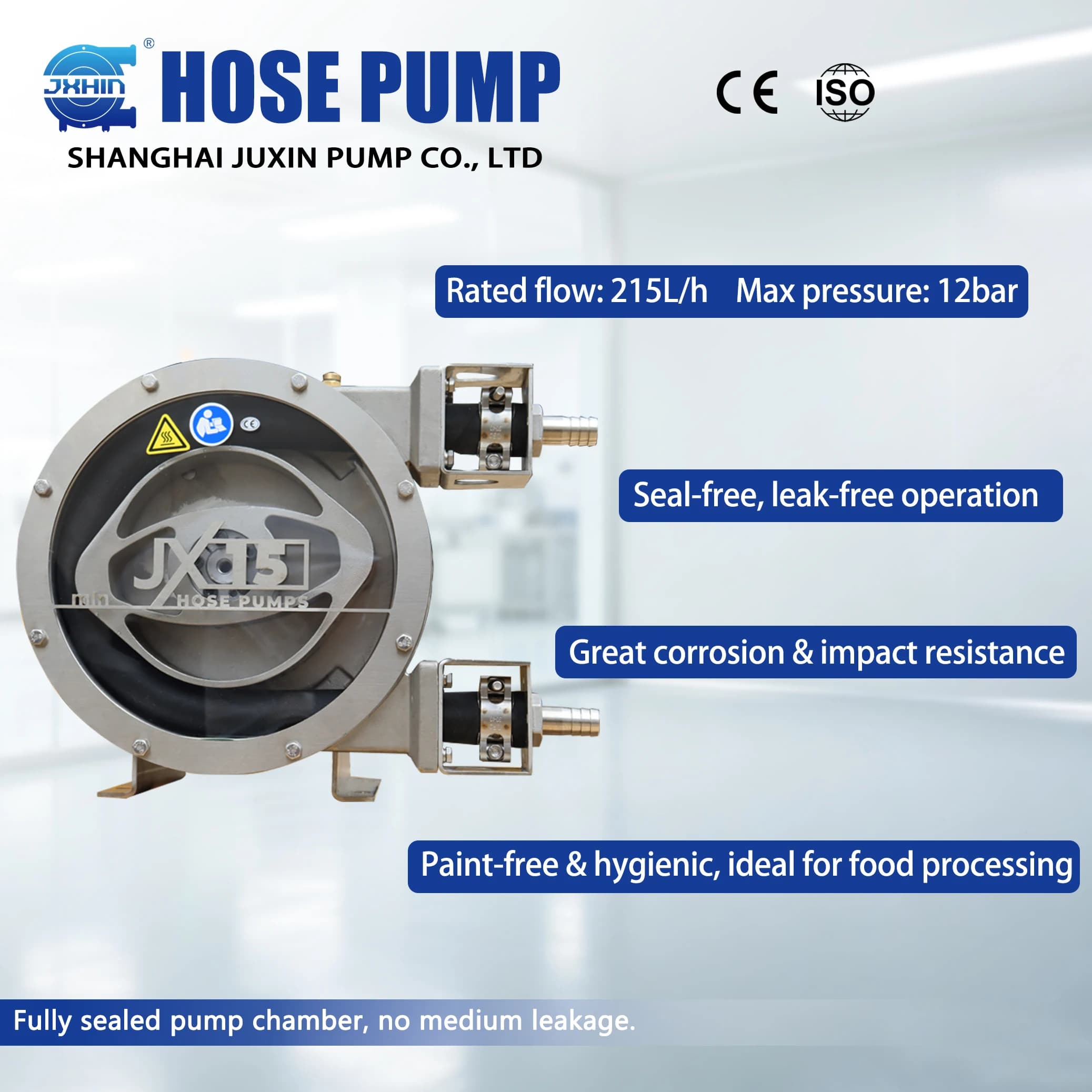 Stainless Steel Peristaltic Hose Pump, CE Certified Direct Manufacturer Supply For Food Liquid Transfer