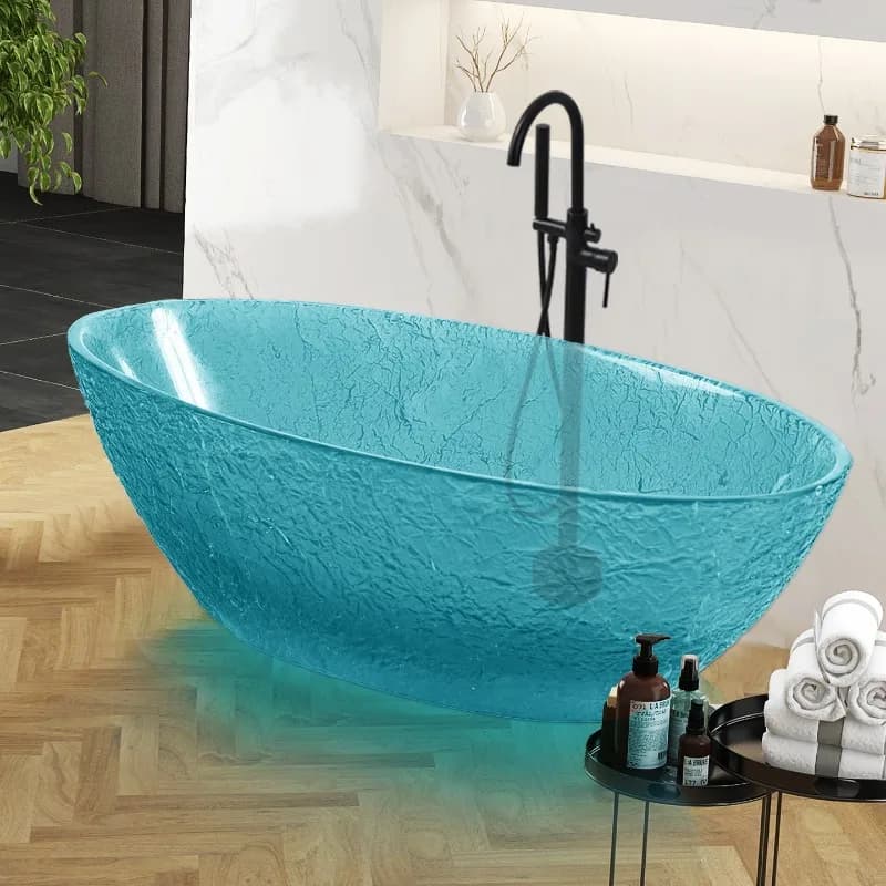 Ice Crack Transparent Color Crystal Resin Bathtub Home Engineering Hotel Homestay Villa 1.4-1 m