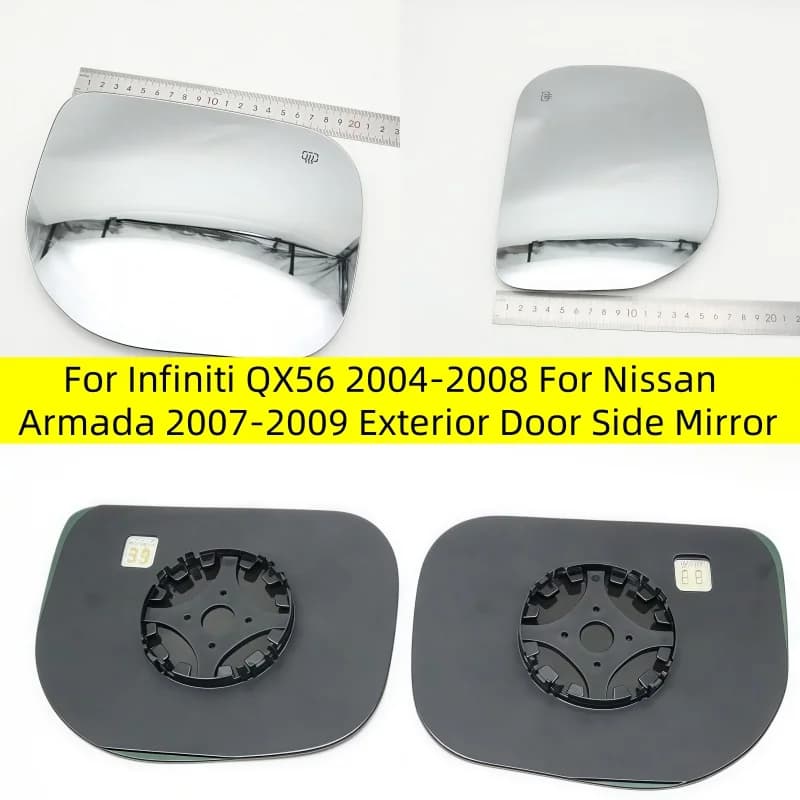 For Infiniti QX56 2004-2008 For Nissan Armada 2007-2009 Exterior Door Side Mirror Heated Lens Rearview Heating Glass L/R