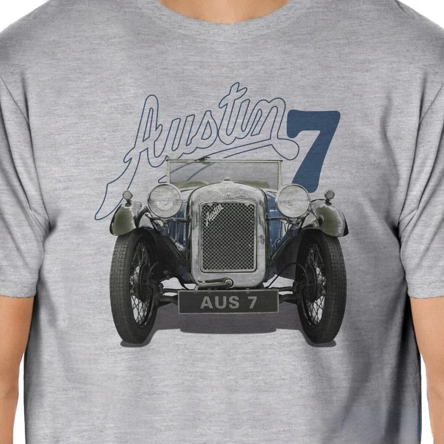 Retro Vintage Austin 7 Racer Motorsport T-Shirt. Summer Cotton Short Sleeve O-Neck Mens T Shirt New S-3XL