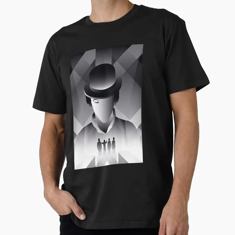 A Clockwork Orange 0826 Retro Movie Graphic T‑shirt Alex Droog Print Unisex Casual Tee Short Sleeve Streetwear All size S-6XL