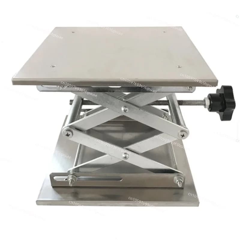 Stainless Steel Lift Table  Manual 85-280MM Height Adjustable Miniature Lifting Platform 200x200MM Load 15KG