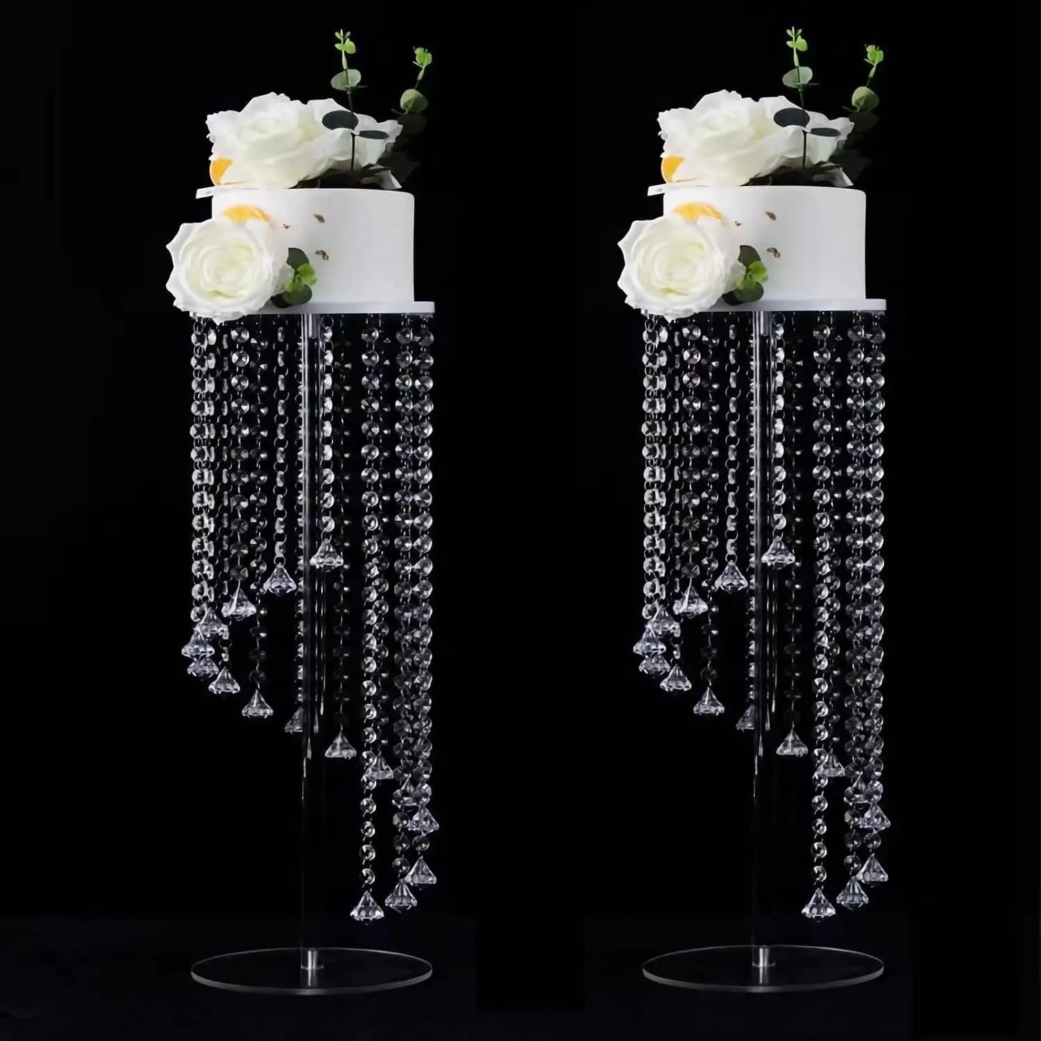 Crystal Flower Stand transparent Vase Display Rack for Wedding Decorations Baby Shower Event Party Decoration Floral Arrangment