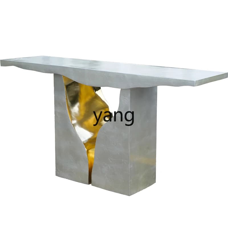 LMM Villa Console Tables Sculpture Sales Office Hotel Light Luxury a Long Narrow Table Table Sofa Backrest Table
