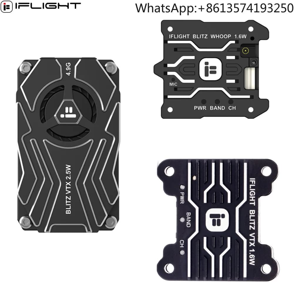 IFlight BLITZ Whoop 5.8G/4.9G 2.5W/1.6W VTX 40CH Raceband Built-in Microphone CNC Shell Cooling Fan 2-8S 25.5X25.5mm for RC FPV