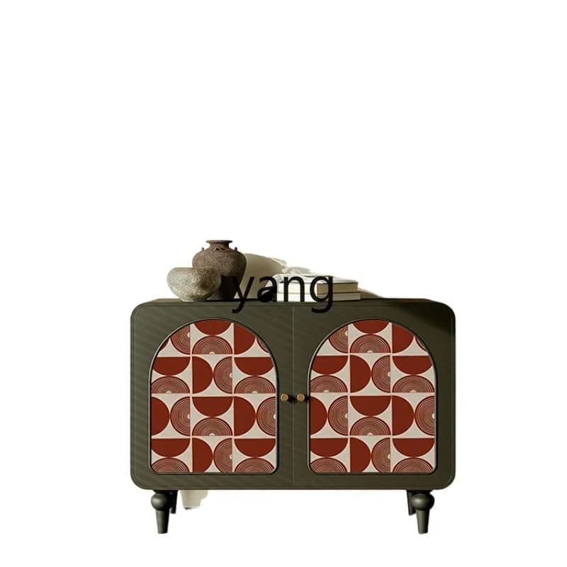 XYY retro entrance cabinet entry living room solid wood painted storage storage decorative cabinet