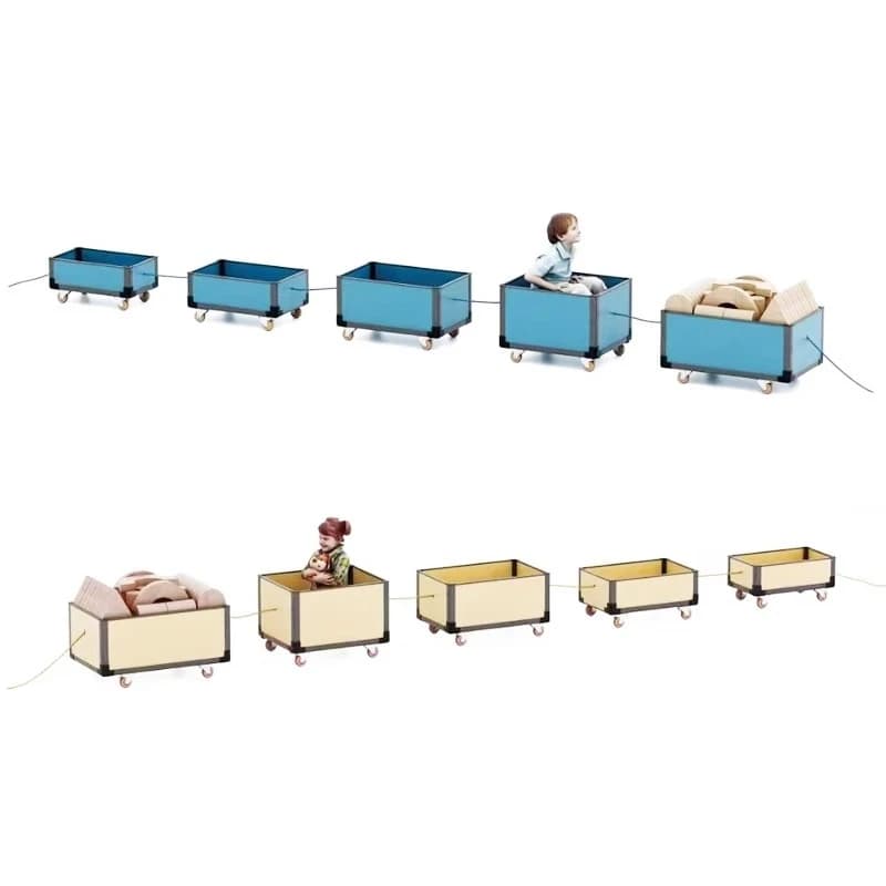 Kindergarten outdoor game equipment children's train wooden toys outdoor early education sensory integration training