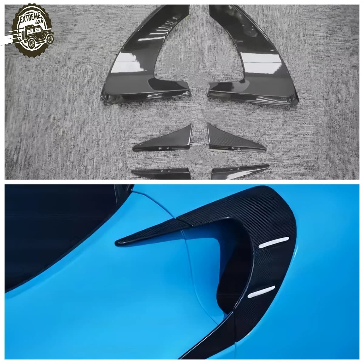 Modified BFA Style High-quality Dry Carbon Fiber Rear Fender air Vent Body Decoration Suitable for Ferrari 296